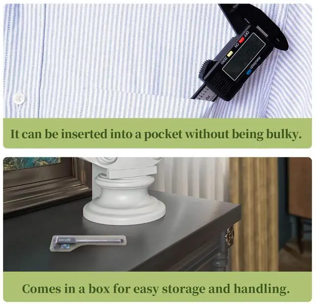 Alt view image 3 of 7 - KEHIPI Digital Caliper 0-6" Measuring Tool, Micrometer Caliper with Auto-Off Feature, Interchangeable Between inches and millimeters for Jewelry Measurement and 3D Printing