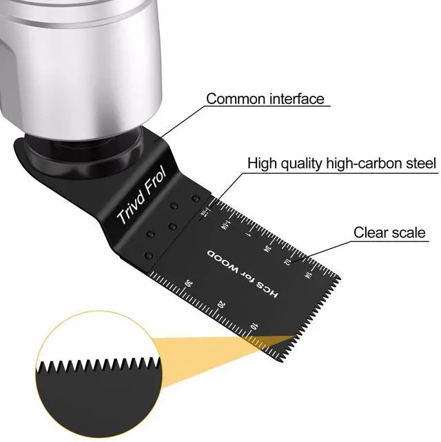 Alt view image 4 of 7 - KEHIPI 50PCS Oscillating Saw Blades, Professional Universal Titanium Multitool Blades for Wood Plastics Metal, Quick Release Multi Tool Blades Kits Fit Dewalt Ryobi Milwaukee Rockwell Fein