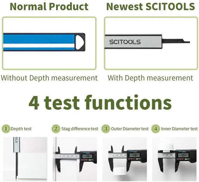 Alt view image 3 of 7 - KEHIPI Small Digital Caliper 0-4" Mini Measuring Tool, Micrometer Caliper with Auto-Off Feature, Interchangeable Between inches and millimeters for Jewelry Measurement and 3D Printing