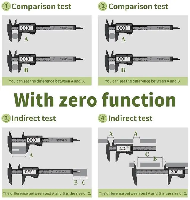 Alt view image 5 of 7 - KEHIPI Digital Caliper 0-6" Measuring Tool, Micrometer Caliper with Auto-Off Feature, Interchangeable Between inches and millimeters for Jewelry Measurement and 3D Printing