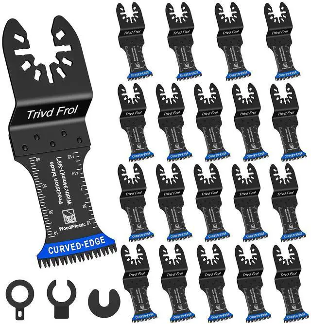 Main image of KEHIPI 20PCS Japanese Tooth Oscillating Saw Blades, Curved Edge Oscillating Multitool Blades Clean Cut for Wood, Plastic, Oscillating Tool Blades Fit Dewalt Milwaukee Ryobi Rockwell Bosch