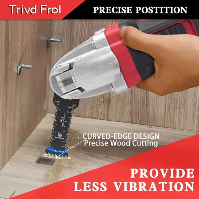 Alt view image 4 of 7 - KEHIPI 20 PCS Extra Long Oscillating Saw Blades,Curved Edge Bi-Metal and Japanese Teeth Multitool Blades Precise Cut for Wood Plastic Nails Metal,Multi Tool Blades Kits Fit Dewalt Milwaukee Bosch 70MM