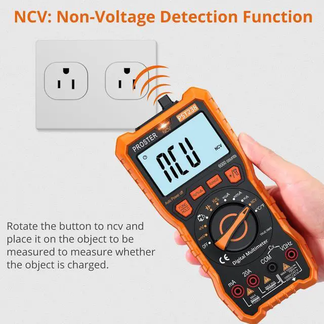 Alt view image 4 of 7 - KEHIPI Digital Multimeter 6000 Count - TRMS Voltmeter Multimetro Digital Auto Range Multimeter Tester, NCV Detector DC AC Voltage Current Meter