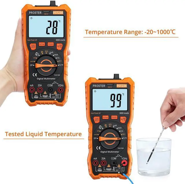 Alt view image 7 of 7 - KEHIPI Digital Multimeter 6000 Count - TRMS Voltmeter Multimetro Digital Auto Range Multimeter Tester, NCV Detector DC AC Voltage Current Meter