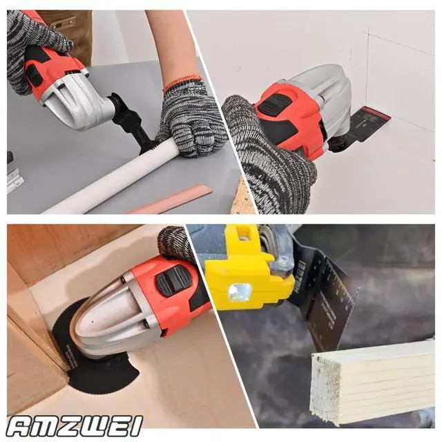 Alt view image 6 of 7 - KEHIPI 25PCS Titanium Oscillating Tool Blade, Professional Bi-Metal Multitool Blades Kits for Wood Nails, Metal, Plastic, with Japanese Teeth Compatible with Dewalt Milwaukee Bosch Ryobi