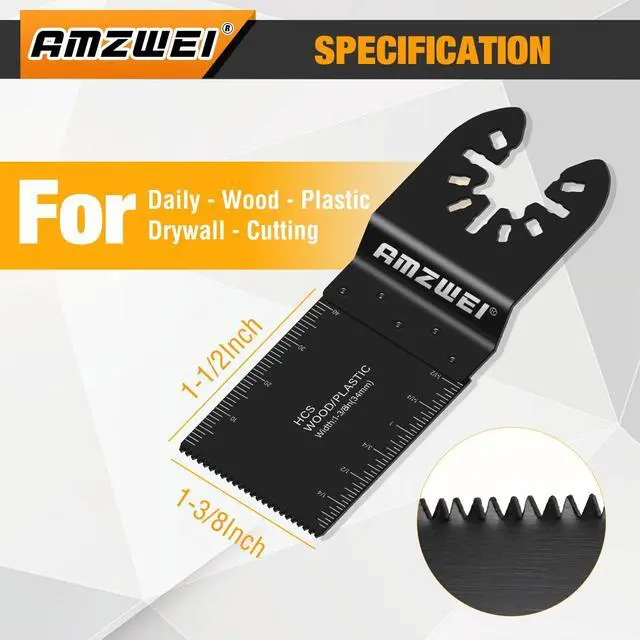 Alt view image 4 of 7 - KEHIPI 28 PCS Oscillating Tool Blade, Premium Titanium Multi Tool Blades Kits for Wood Plastics Metal, Quick Release Oscillating Saw Blades