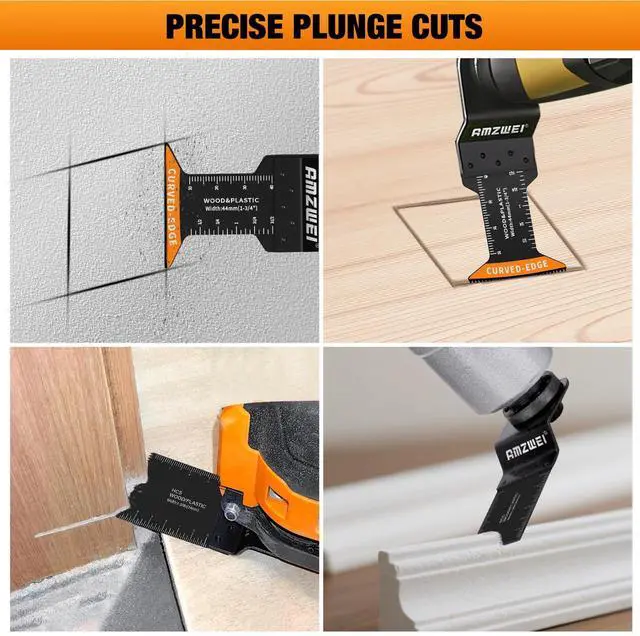 Alt view image 7 of 7 - KEHIPI 28 PCS Oscillating Tool Blade, Premium Titanium Multi Tool Blades Kits for Wood Plastics Metal, Quick Release Oscillating Saw Blades