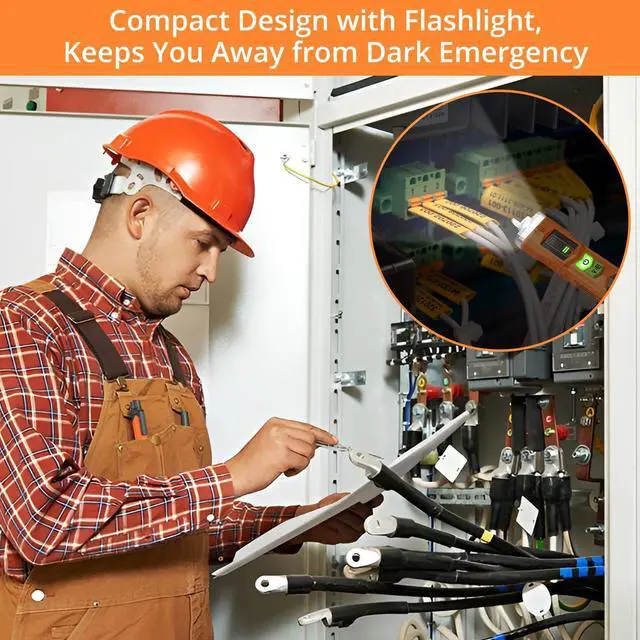 Alt view image 6 of 7 - KEHIPI Voltage Tester/Non Contact Voltage Tester 12-1000V/48V-1000 Adjustable Sensitivity AC Voltage Detector Tester Pen Live/Null Wire Tester with Indicator Lamp Buzzer Alarm Wire Breakpoint Finder