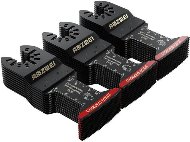 Main image of KEHIPI 30 Pcs Bi-Metal Oscillating Tool Blades Metal Cutting, 1-3/4" Curved Edge Multitool Blades for Soft Metal, Hard Wood, Plastic, Oscillating Saw Blades Fit Dewalt Milwaukee Bosch Ryobi