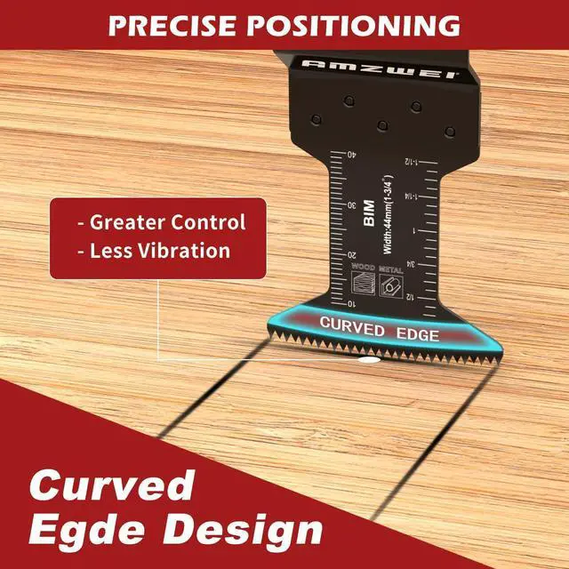 Alt view image 2 of 7 - KEHIPI 30 Pcs Bi-Metal Oscillating Tool Blades Metal Cutting, 1-3/4" Curved Edge Multitool Blades for Soft Metal, Hard Wood, Plastic, Oscillating Saw Blades Fit Dewalt Milwaukee Bosch Ryobi