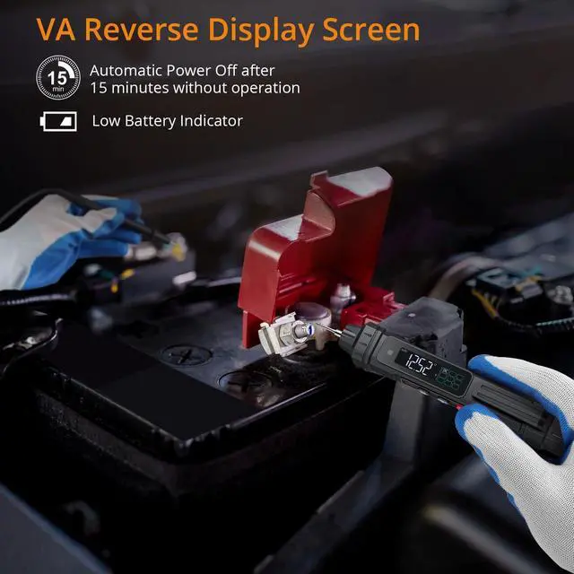 Alt view image 4 of 7 - KEHIPI 2 in 1 Pen Type Digital Multimeter Non-Contact Voltage Tester 6000 Counts Intelligent Multimeter with LCD Display for AC/DC Voltage Resistance Diode Continuity Capacitance Frequency