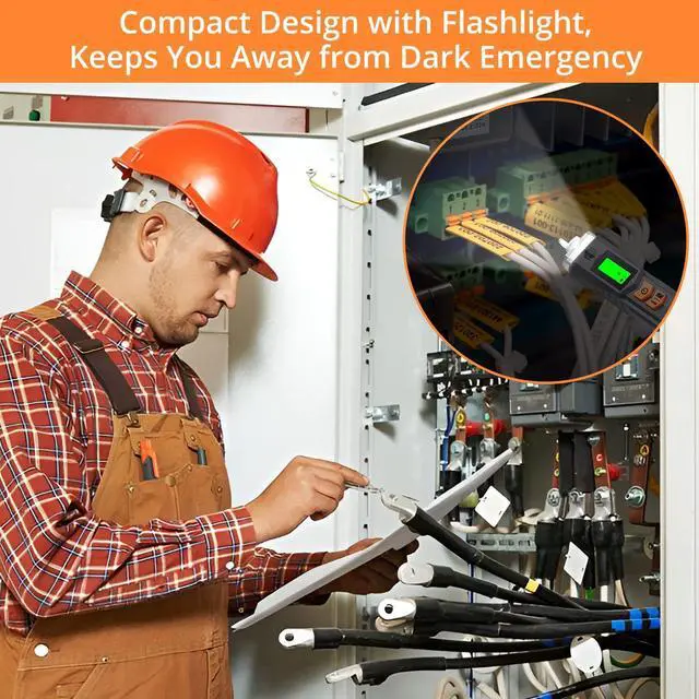 Alt view image 6 of 7 - KEHIPI Voltage Tester/Non Contact Voltage Tester 12-1000V/48-1000V Adjustable Sensitivity AC Voltage Detector Tester Pen Live/Null Wire Tester with LCD Display Buzzer Alarm Wire Breakpoint Finder