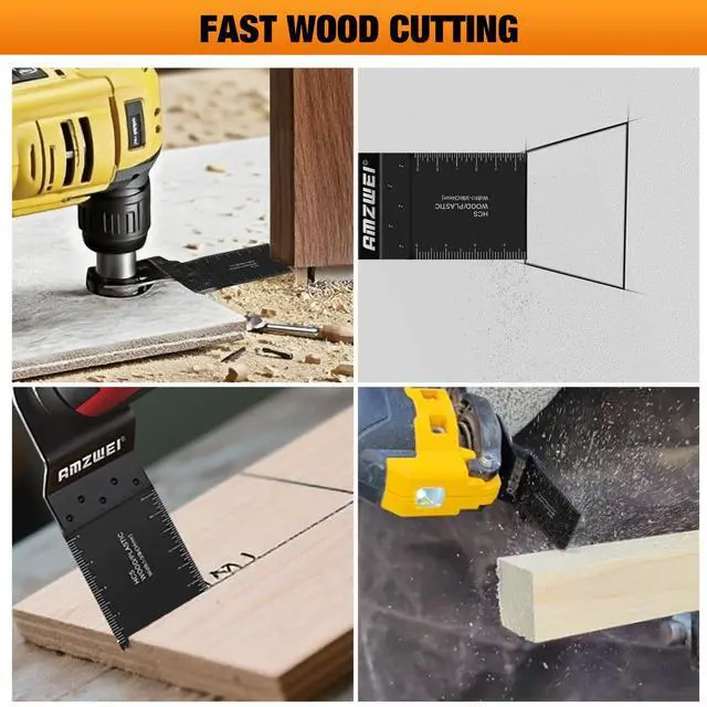 Alt view image 6 of 7 - KEHIPI 100Pcs Oscillating Tool Blades, Professional Universal Oscillating Saw Blades Wood Metal Cutting, Multitool Blades Compatible with Dewalt, Milwaukee, Dremel, Ryobi, Bosch