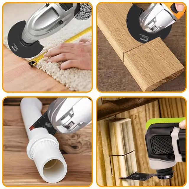 Alt view image 5 of 7 - KEHIPI 35PCS Multitool Blades, 7 Types Titanium & HCS Oscillating Tool Blades for Wood Metal Plastic, Quick Release Saw Blades Compatible with Dewalt Rockwell Fein Milwaukee Ryobi