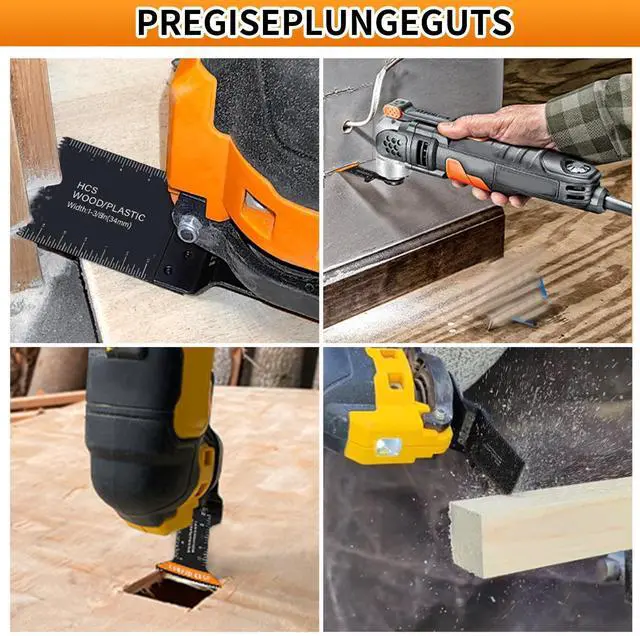 Alt view image 5 of 7 - KEHIPI 50PCS Titanium Oscillating Tool Blades, Curved Edge Oscillating Saw Blades for Metal, Wood, Plastic, Quick Release Multi Tool Blades Compatible with Dewalt Milwaukee Ryobi Rockwell Fein