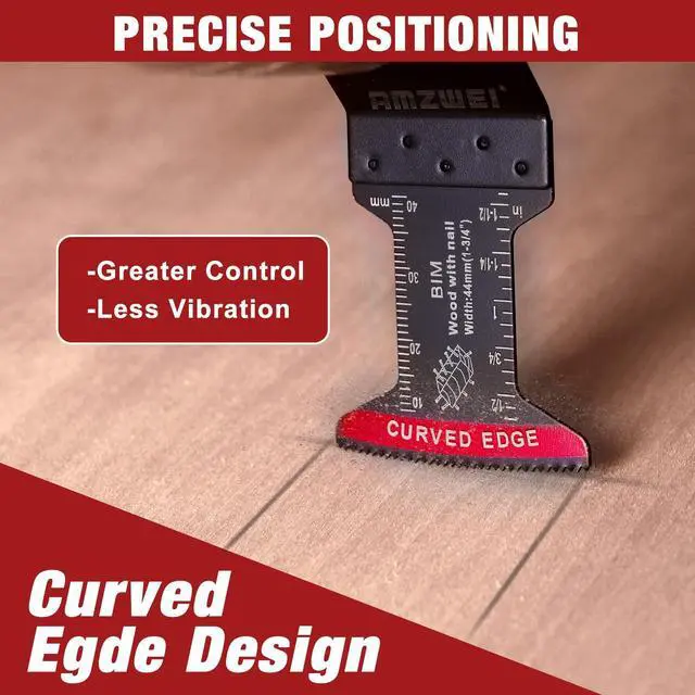 Alt view image 3 of 7 - KEHIPI 30 Pcs Bi-Metal Oscillating Saw Blades, Professional Curved Edge Multitool Blades for Wood with Nails, Metal, Wood, Oscillating Tool Blades Compatible with Dewalt Milwaukee Bosch Ryobi