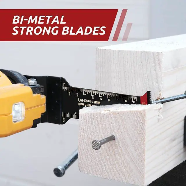 Alt view image 7 of 7 - KEHIPI 30 Pcs Bi-Metal Oscillating Saw Blades, Professional Curved Edge Multitool Blades for Wood with Nails, Metal, Wood, Oscillating Tool Blades Compatible with Dewalt Milwaukee Bosch Ryobi