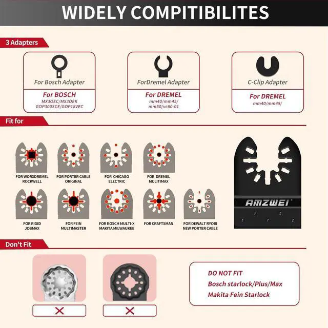 Alt view image 6 of 7 - KEHIPI 20 Pcs Extra Long Titanium Oscillating Tool Blades & Japanese Teeth, Curved Edge Multitool Blades for Metal, Wood, Plastic, Oscillating Saw Blades Compatible with Dewalt Bosch Milwaukee Ryobi