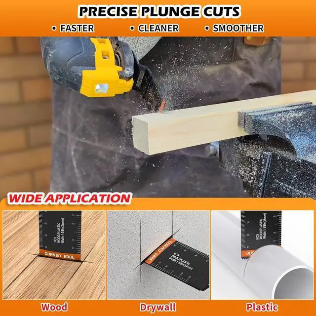 Alt view image 4 of 7 - KEHIPI 54 Pcs Wood Oscillating Multitool,Oscillating Tool Blades,Professional Universal Oscillating Saw Blades,Quick Release Saw Blades Fit Dewalt Ryobi Milwaukee Rockwell Fein