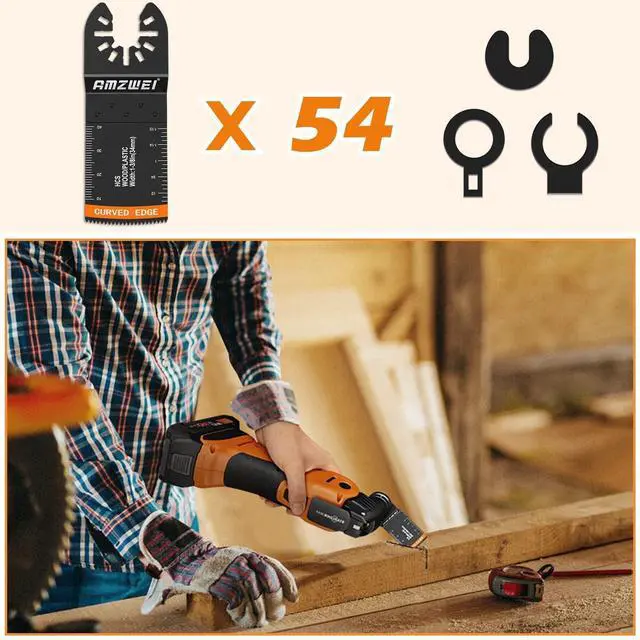 Alt view image 5 of 7 - KEHIPI 54 Pcs Wood Oscillating Multitool,Oscillating Tool Blades,Professional Universal Oscillating Saw Blades,Quick Release Saw Blades Fit Dewalt Ryobi Milwaukee Rockwell Fein