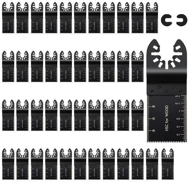 Main image of KEHIPI 40 Oscillating Tool Saw Blades Universal Wood Multitool Blade Quick Release Fits Porter Cable Black & Decker Rockwell Ridgid Ryobi Milwaukee DeWalt Chicago Craftsman