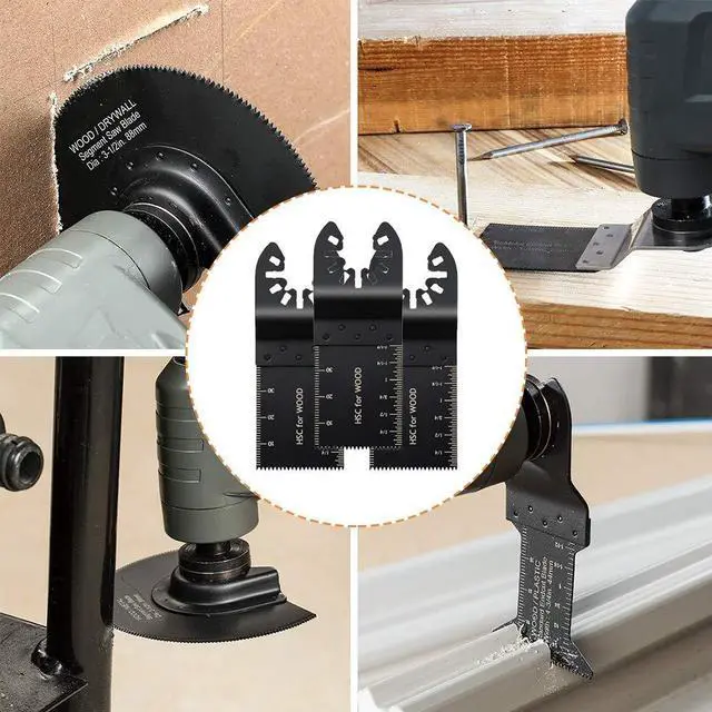 Alt view image 6 of 7 - KEHIPI 40 Oscillating Tool Saw Blades Universal Wood Multitool Blade Quick Release Fits Porter Cable Black & Decker Rockwell Ridgid Ryobi Milwaukee DeWalt Chicago Craftsman