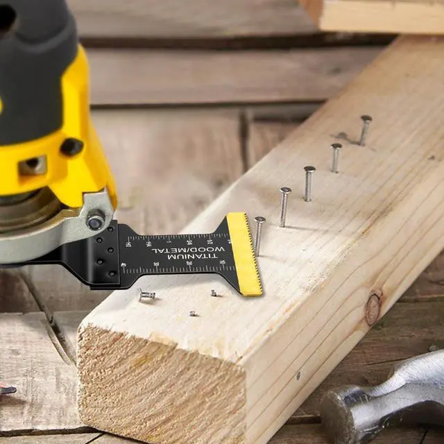 Alt view image 5 of 7 - KEHIPI 31 PCS Multi Tool Blade Kits, Professional Titanium Oscillating Tool Blades for Metal, Wood, Plastic, Quick Release Oscillating Saw Blades Compatible with Dewalt Milwaukee Ryobi Rockwell Fein