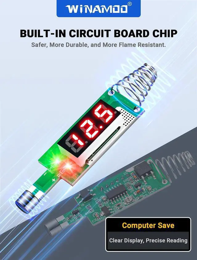 Alt view image 4 of 7 - KEHIPI Test Light Automotive 5-90V Digital LED Circuit Tester with Voltage Display, Auto Bidirectional Voltage Tester, Electric Test Pen with Extended Spring Wire & Probe for Car RV Fuse Checker