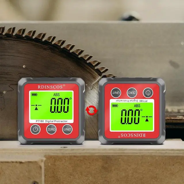 Alt view image 3 of 5 - KEHIPI Digital Angle Finder Magnetic Table Saw Angle Finder Tool - Digital Inclinometer -4 of 90 Degree Finder Angle Cube Digital Protractor Bevel Gauge for Woodworking Micro Jig (PT180R)