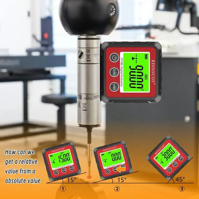 Alt view image 4 of 5 - KEHIPI Digital Angle Finder Magnetic Table Saw Angle Finder Tool - Digital Inclinometer -4 of 90 Degree Finder Angle Cube Digital Protractor Bevel Gauge for Woodworking Micro Jig (PT180R)