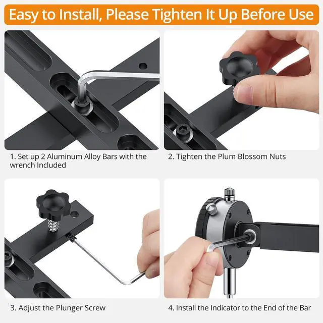 Alt view image 6 of 7 - KEHIPI 0-1"/0.001" Dial Indicator Table Saw Gauge Suitable for Table Saws with a Groove Width of 3/4" (19mm) or More for Aligning and Calibrating in Workshop,Machinery,Band Saw and Drill Press-Black