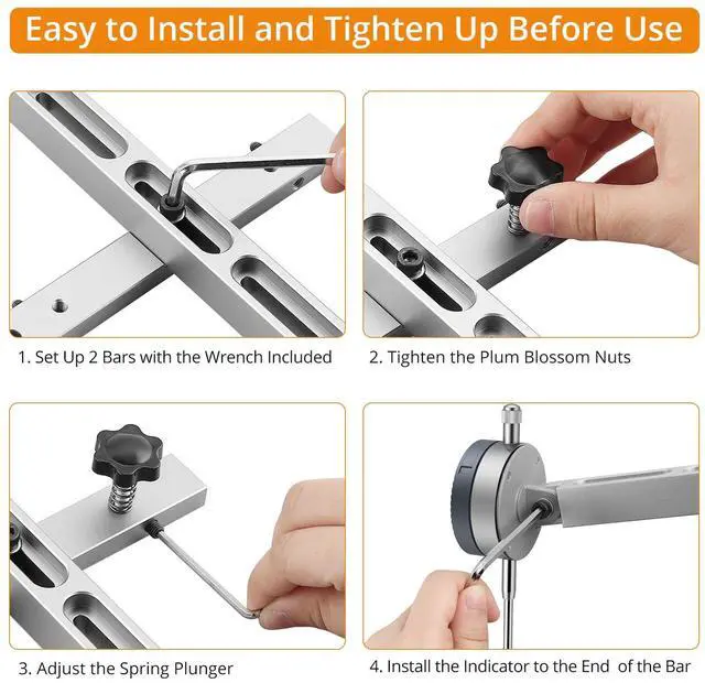 Alt view image 4 of 7 - KEHIPI 0-1'' Digital Dial Indicator Table Saw Gauge Suitable for Table Saws with a Groove Width of 3/4" (19mm) or more for Aligning and Calibrating Work,Shop Machinery,Band Saw and Drill Press-Silver