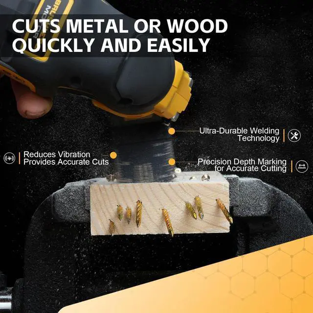 Alt view image 5 of 6 - KEHIPI 22PCS Titanium Oscillating Tool Blade Cuts Metal and Wood, Sharp and Durable Multitool Blades, Multi Tool Blades Kits, Oscillating Saw Blades Fit Dewalt Milwaukee Ryobi Makita Worx Rockwell Wen