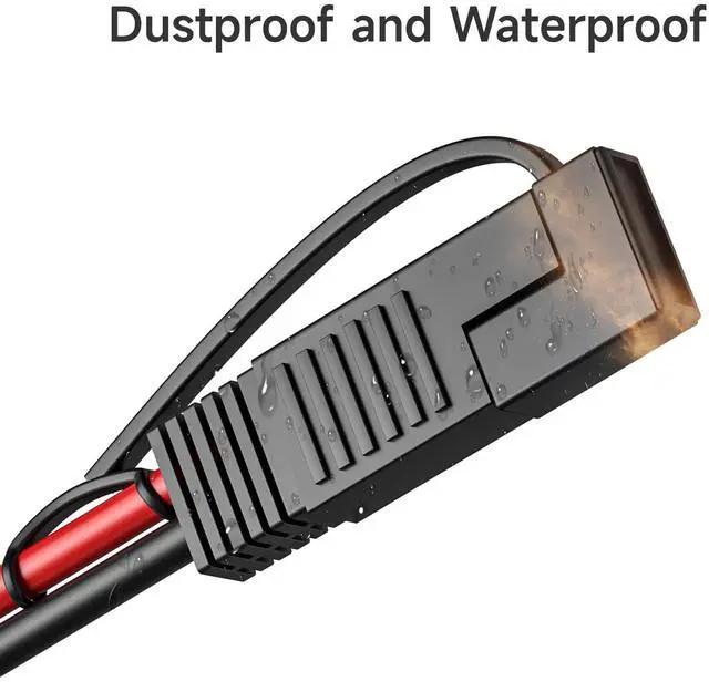 Alt view image 3 of 7 - KEHIPI Solar Panel Connectors to SAE Adapter Cable 10AWG Solar to SAE PV Extension Wire with 2PCS Polarity Reverse Adapters for RV, Caravan, Battery Charger Kit