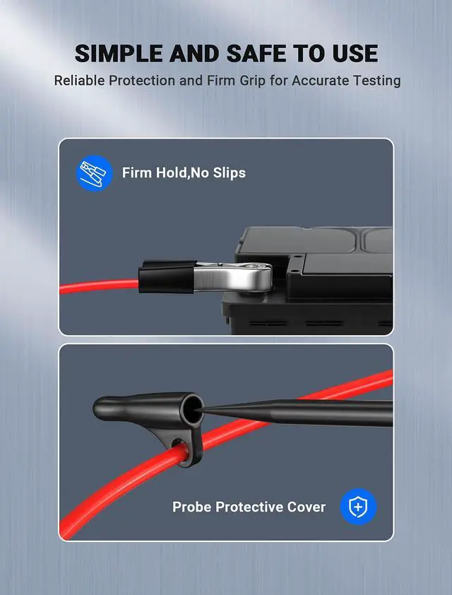 Alt view image 5 of 7 - KEHIPI 5-120V Digital Automotive Test Light with LED Voltage Display, Automotive Circuit Tester with Voltmeter & Stainless Probe, Voltage Light Tester with Alligator Clip for Car Fuse Circuit Testing