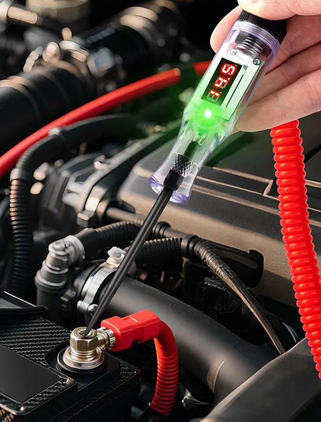 Alt view image 7 of 7 - KEHIPI 5-120V Digital Automotive Test Light with LED Voltage Display, Automotive Circuit Tester with Voltmeter & Stainless Probe, Voltage Light Tester with Alligator Clip for Car Fuse Circuit Testing