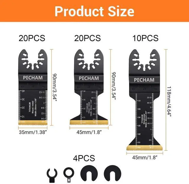 Alt view image 6 of 7 - KEHIPI 50PCS Titanium Oscillating Tool Blades, Universal Oscillating Multitool Blades Metal Cutting Quick Release for Hard Material Metal Nails Wood Plastic Fit Dewalt Rockwell Milwaukee Makita Bosch