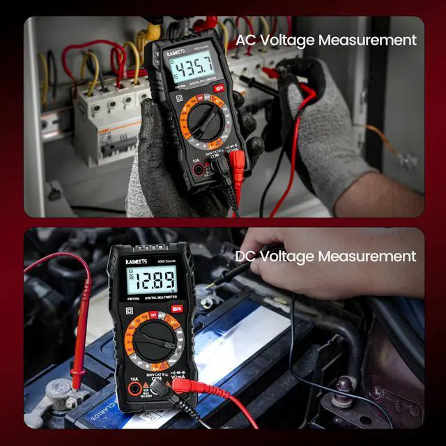 Alt view image 3 of 7 - KEHIPI Digital Multimeter 4000 Counts, Voltage Tester with Accurate Ohm Volt Amp Readings, DC/AC Voltmeter Clearly Measures Resistance Continuity Diode Capacitance NCV for Household and Automotive