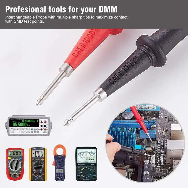 Alt view image 3 of 7 - KEHIPI Electronic Test Lead Kit WG-6625 Multimeter Test Lead Set, Automotive Electronic Connectors Cables Hand Tool Tester