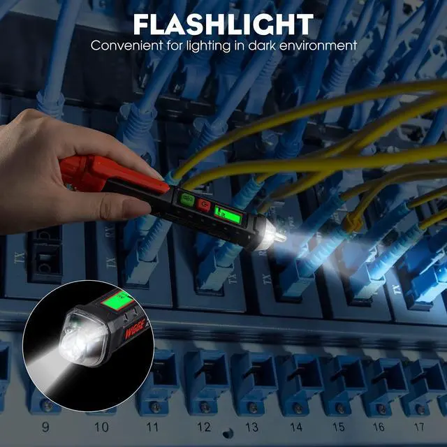 Alt view image 6 of 7 - KEHIPI AC Voltage Tester/Non-Contact Voltage Tester with Dual Range AC 12V-1000V/48V-1000V, Electrical Pen with LCD Display and Flashlight Buzzer Alarm, Detect Wire Breakpoint, Live/Null Wire Tester.