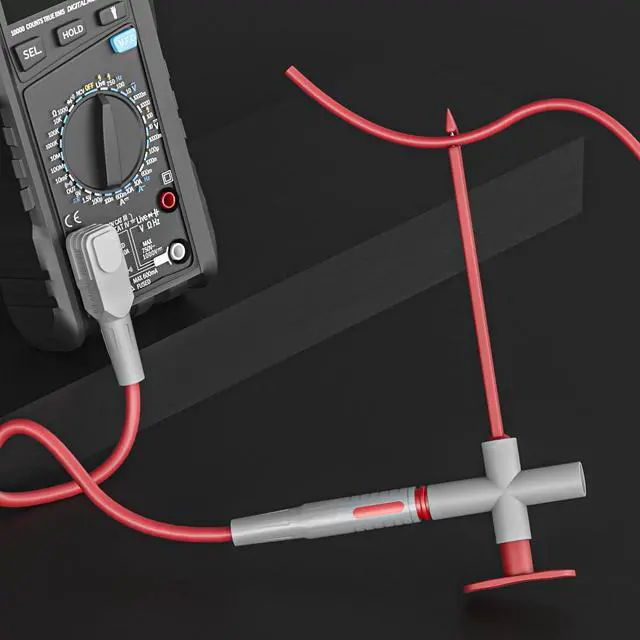 Alt view image 6 of 6 - KEHIPI 2PCS Multimeter Test Leads 4mm Banana Plug Male to Male with Puncture Probes Wire-Piercing Test Clip Tool for Multimeter Testing Automotive Car Repairing