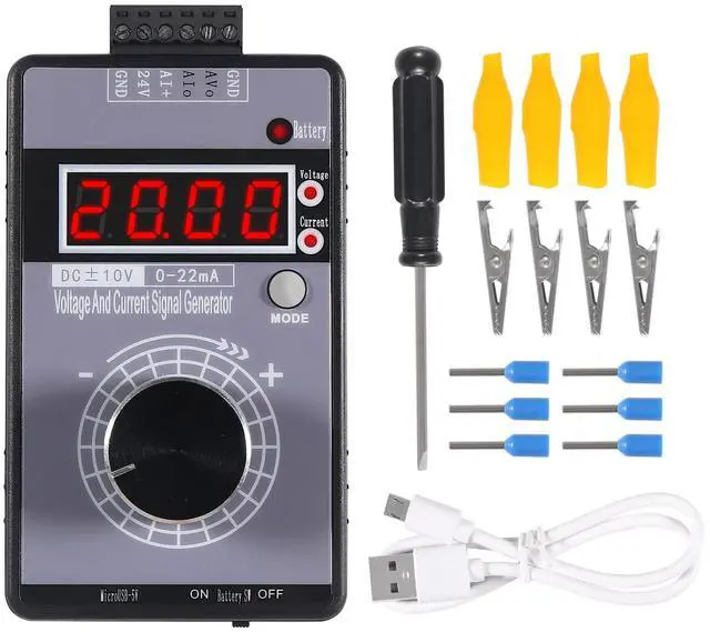 Main image of KEHIPI Adjustable 4-20mA Signal Generator Current Voltage Analog Simulator 0-10V/0-22mA Signal Sources with LCD Display for Value Adjusting PLC Controller Panel LED Testing Calibration