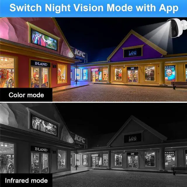 Alt view image 3 of 7 - KEHIPI 2K 3MP Outdoor Wireless Security Camera Support Pairing Via Bluetooth, Rechargeable Battery-Powered WiFi Home CCTV Bullet Camera, Spotlight, PIR Motion Detection, 2-Way Audio, Night Vision