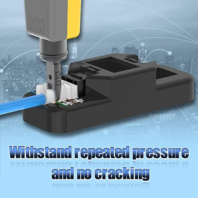 Alt view image 6 of 7 - KEHIPI UL Listed Cat6 RJ45 Keystone Jack Insert 25-Pack, 90 Degree Punch Down Keystone Jack Adapter Slim Profile Black