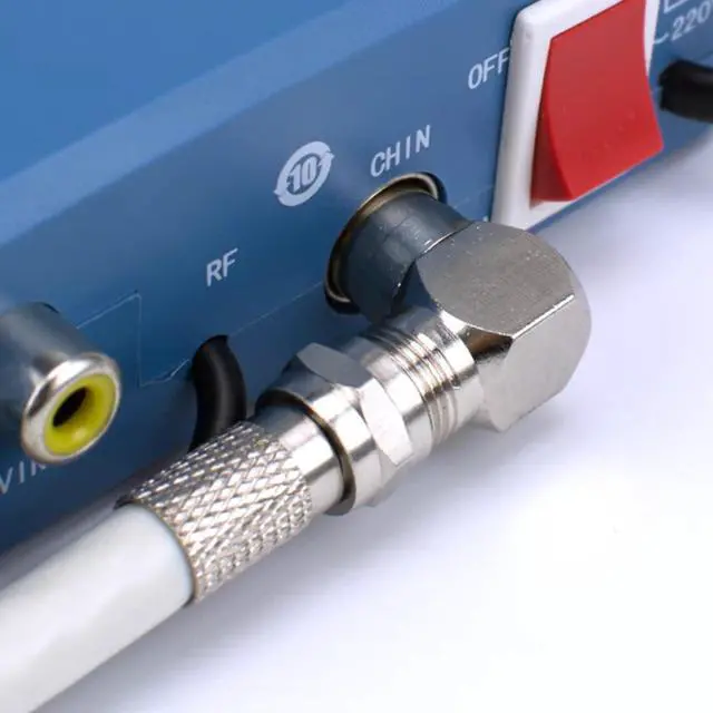 Alt view image 6 of 7 - KEHIPI 2-Pack 90 Degree Coaxial Connector, Right Angle Coax Adapter for Flat Coaxial Cable, RG6 Male to Female, Low-Profile Wall & TV Installation (F-Type, Tool-Free)