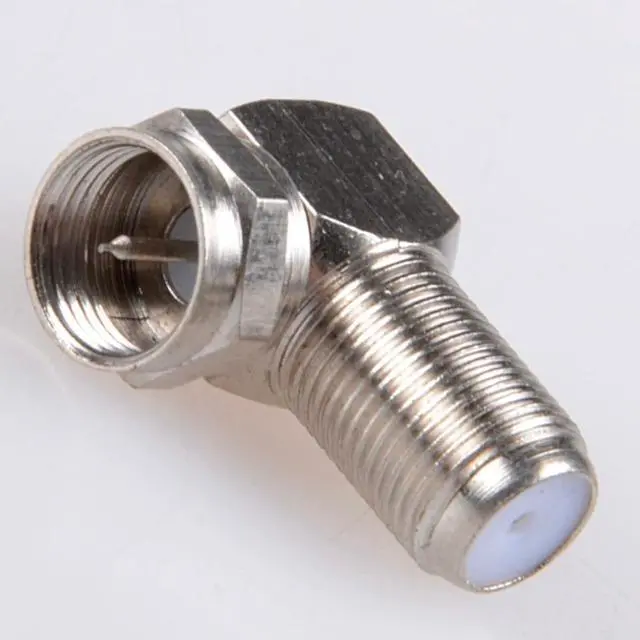 Alt view image 7 of 7 - KEHIPI 2-Pack 90 Degree Coaxial Connector, Right Angle Coax Adapter for Flat Coaxial Cable, RG6 Male to Female, Low-Profile Wall & TV Installation (F-Type, Tool-Free)