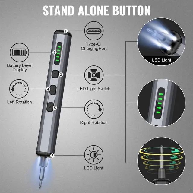 Alt view image 2 of 7 - KEHIPI Mini Electric Screwdriver 3.7V, Cordless Screwdriver Set, Precision Electric Screwdrivers 72-in-1 Magnetic Bits, Rechargeable Portable Repair Tool Kit for Electronics Laptops Glasses Clocks