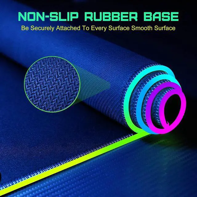 Alt view image 2 of 7 - KEHIPI Wireless Charging RGB Gaming Mouse Pad 15W, LED Mouse Mat 800x300x4MM, 10 Light Modes Extra Large Mousepad Non-Slip Rubber Base Computer Keyboard Mat for Gaming, MacBook, PC, Laptop, Desk