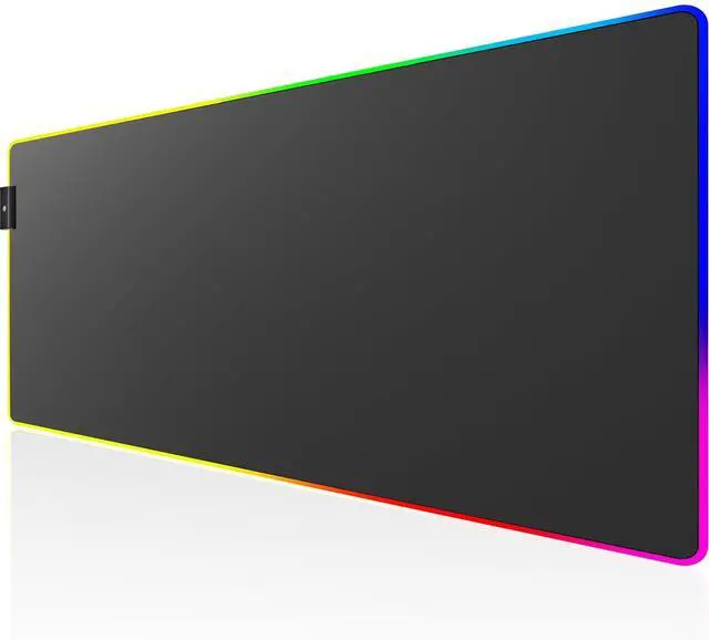 Main image of KEHIPIRGB Large Gaming Mouse Pad with Stitched Edges, LED Extended Mousepad with Superior Micro-Weave Cloth, Non-Slip Base, Water Resist Keyboard Pad, Desk Pad for Gamer, Office & Home, 35.4 x 15.7 in