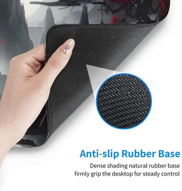 Alt view image 5 of 7 - KEHIPI Gaming Mouse Pad Desk Pad,Extended Big Mouse Pad,31.5x11.8 Inch Long Computer Keyboard Mouse Mat Mousepad with 3mm Non-Slip Base and Stitched Edge for Gaming and Office (Dark Canyon)